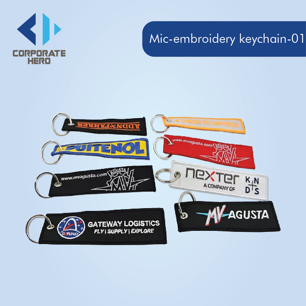 Design Anime Embroidery Name Keychain Custom Personalized