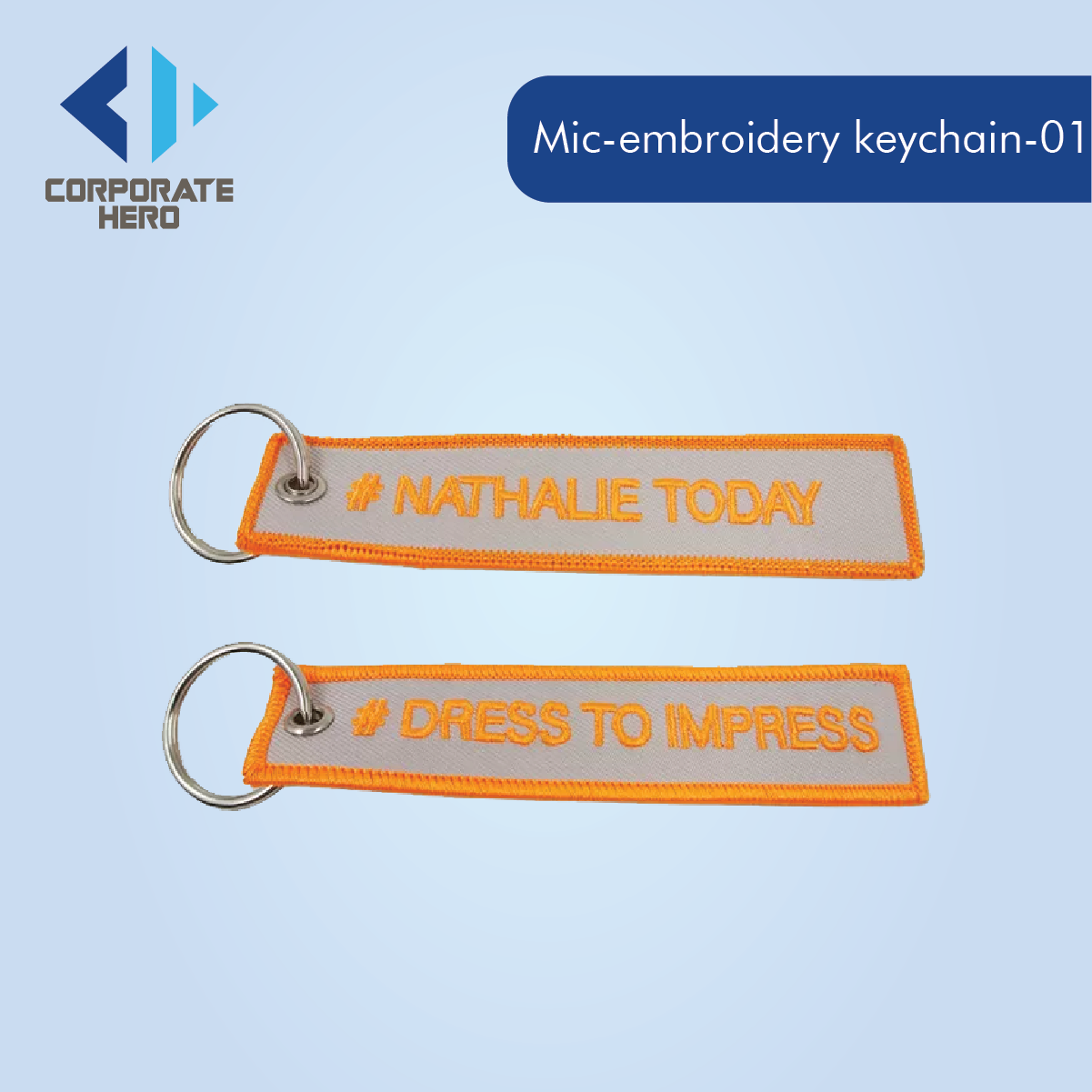 Design Anime Embroidery Name Keychain Custom Personalized