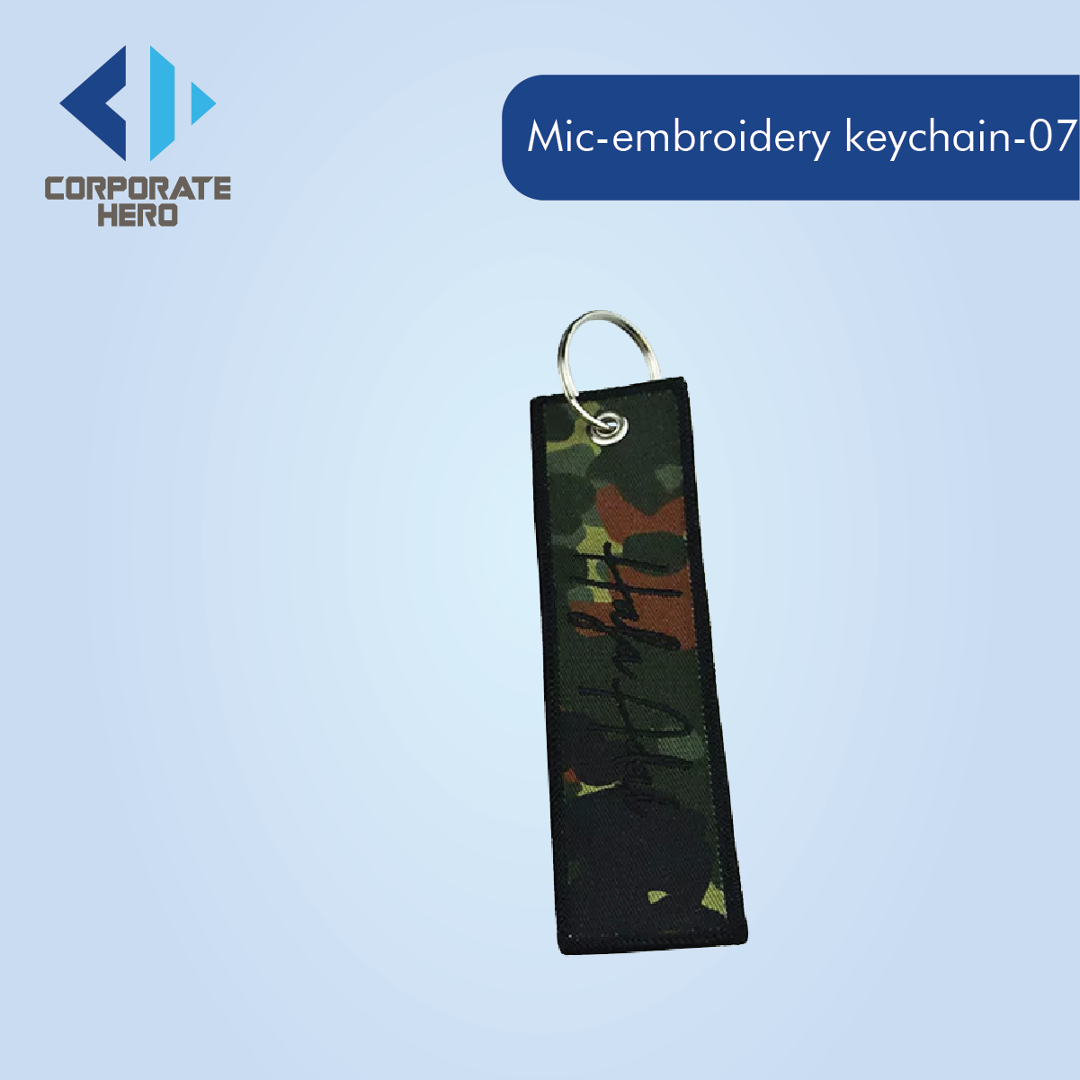 Fabric Label Embroidered Keychain Custom Personalized