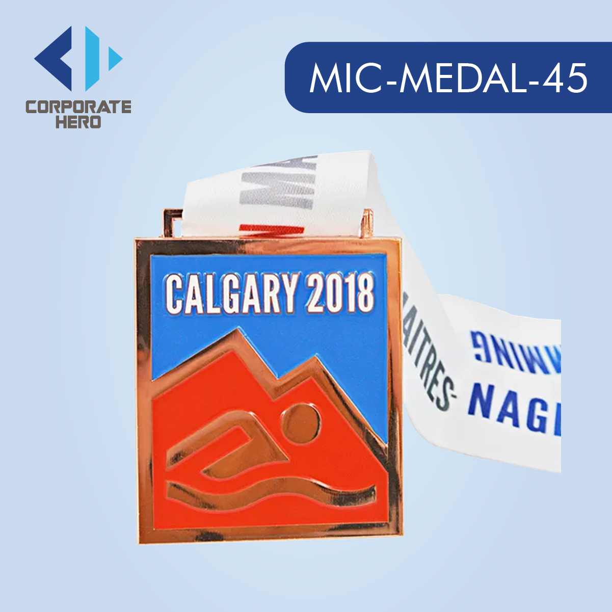 Swimming Sport Medal Custom Personalized