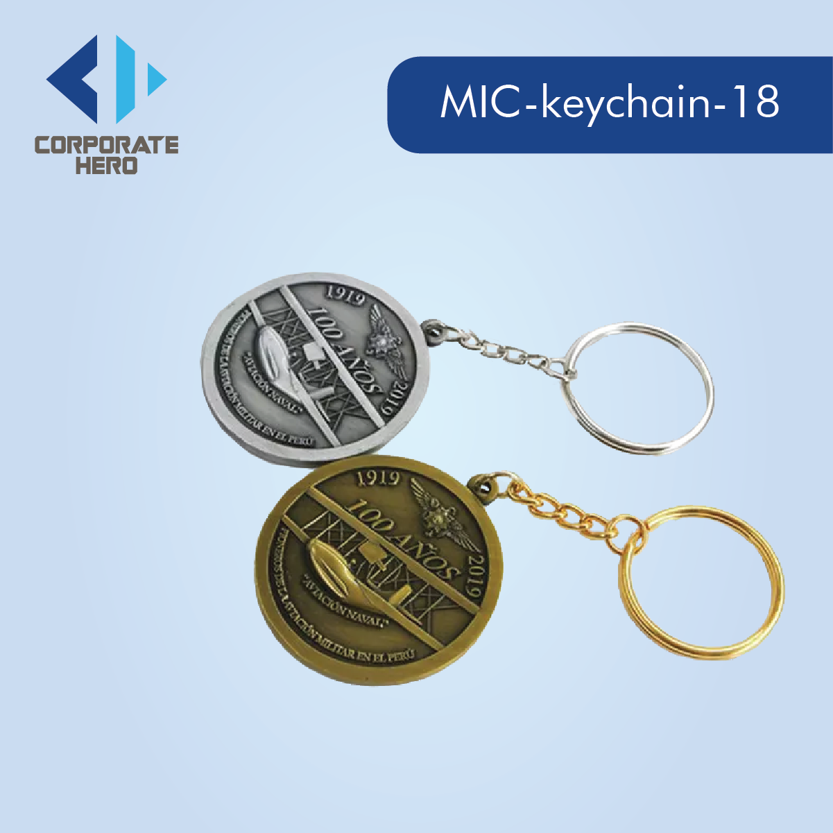 Small Round Brass Metal Keychain Custom Personalized