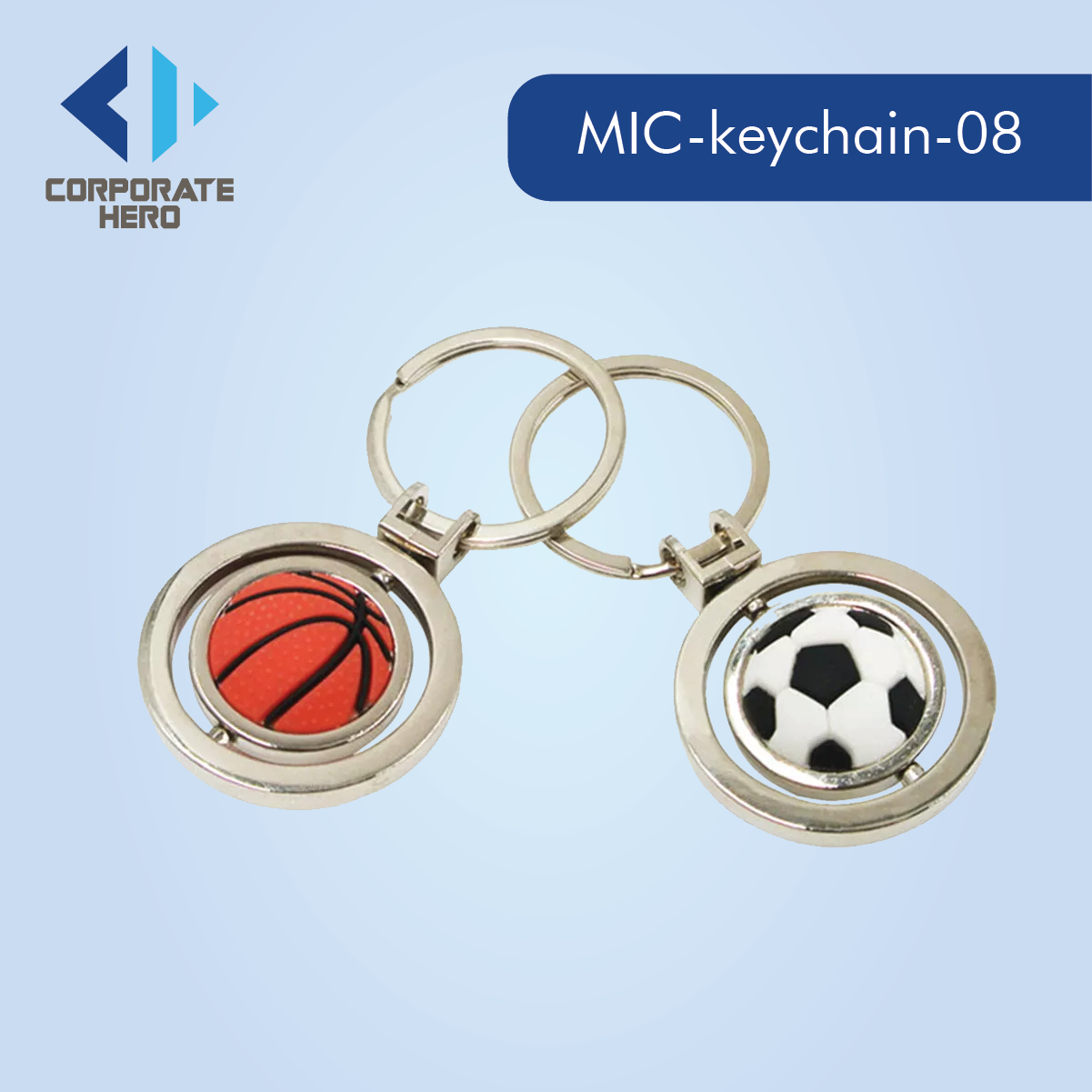 Basketball Football Sport Metal Keychain Custom Personalized