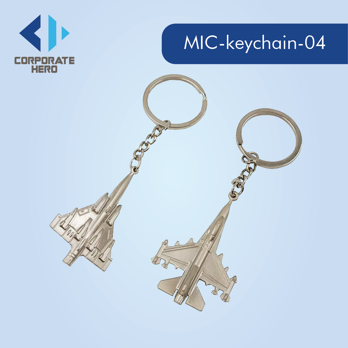 3D Airplane Metal Keychain Custom Personalized