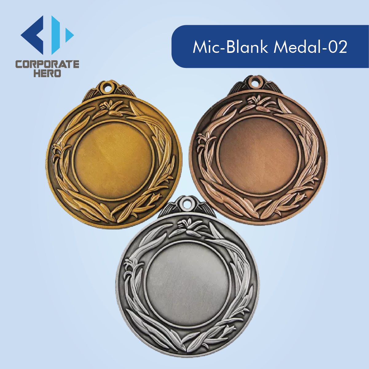 Gold Silver Copper Blank Medal Custom Personalized