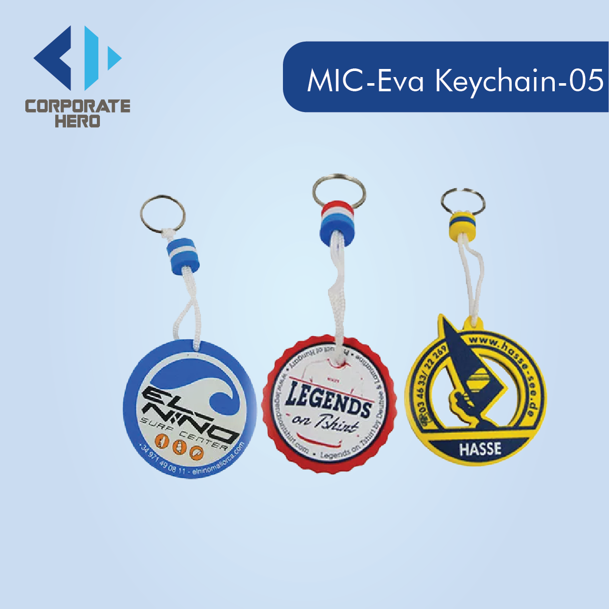 Plastic EVA Keychain Custom Personalized