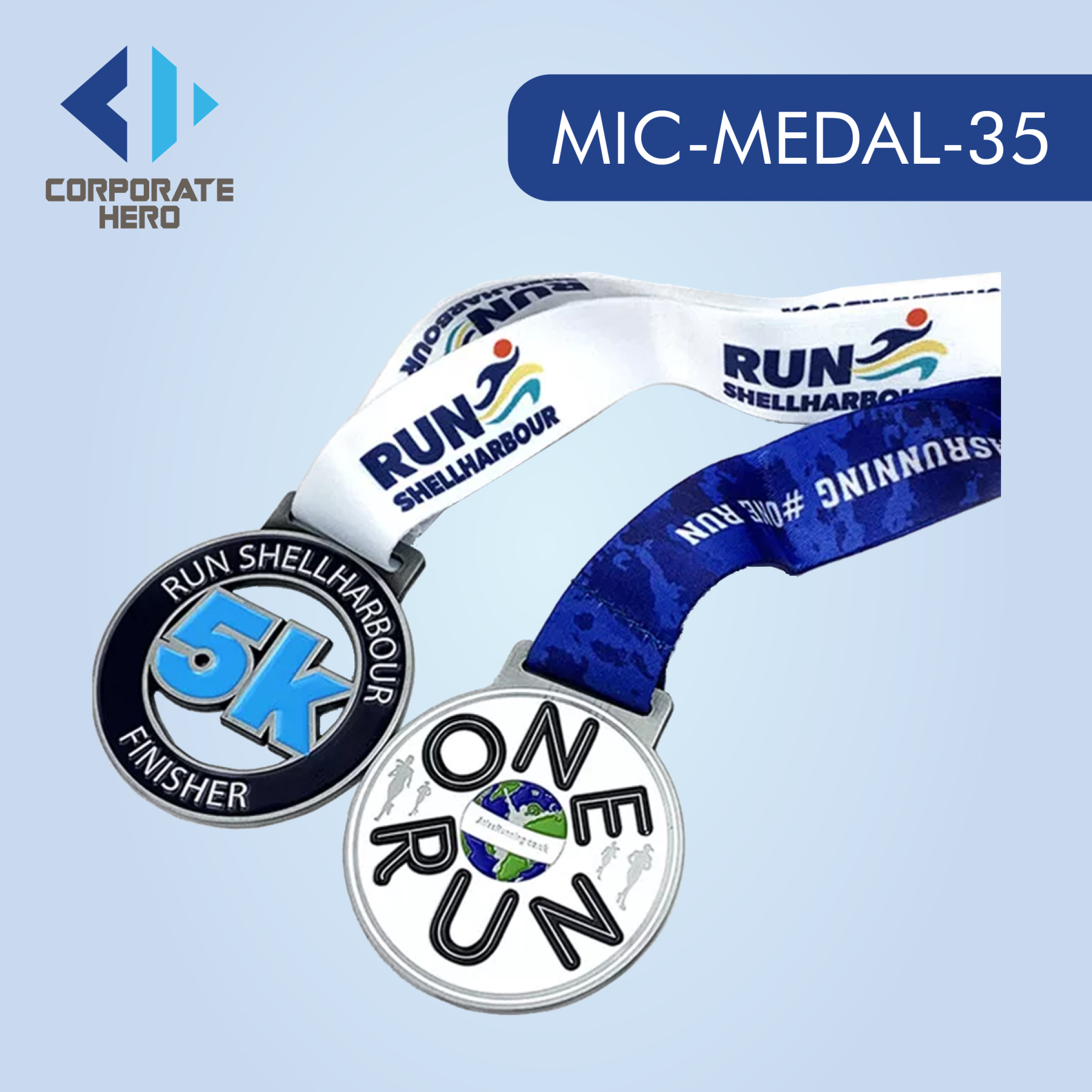 Sport Game Race Medal with Ribbon Custom Personalized