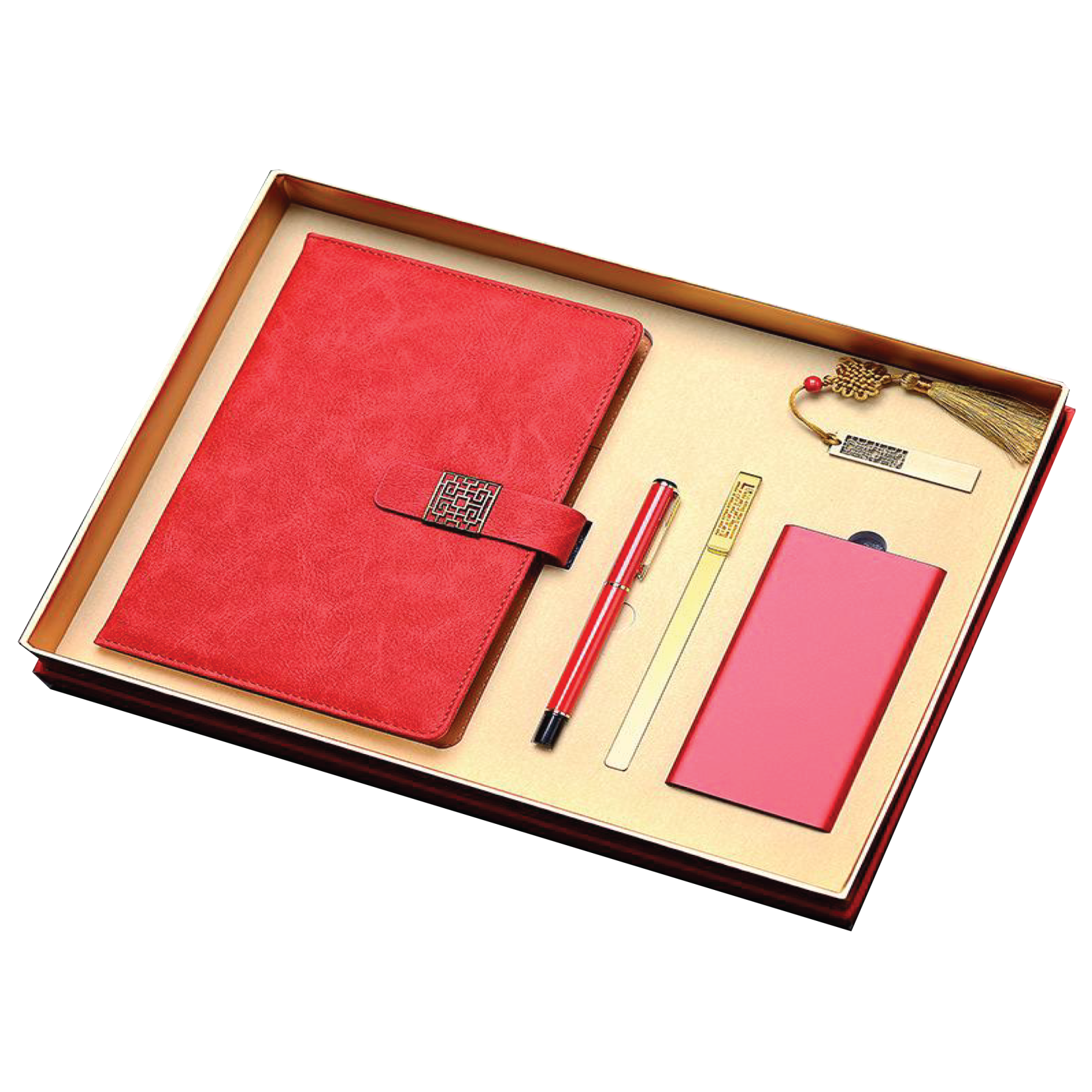 Gift Box 5 in 1 Notebook + Pen + USB drive + Powerbank + Bookmark