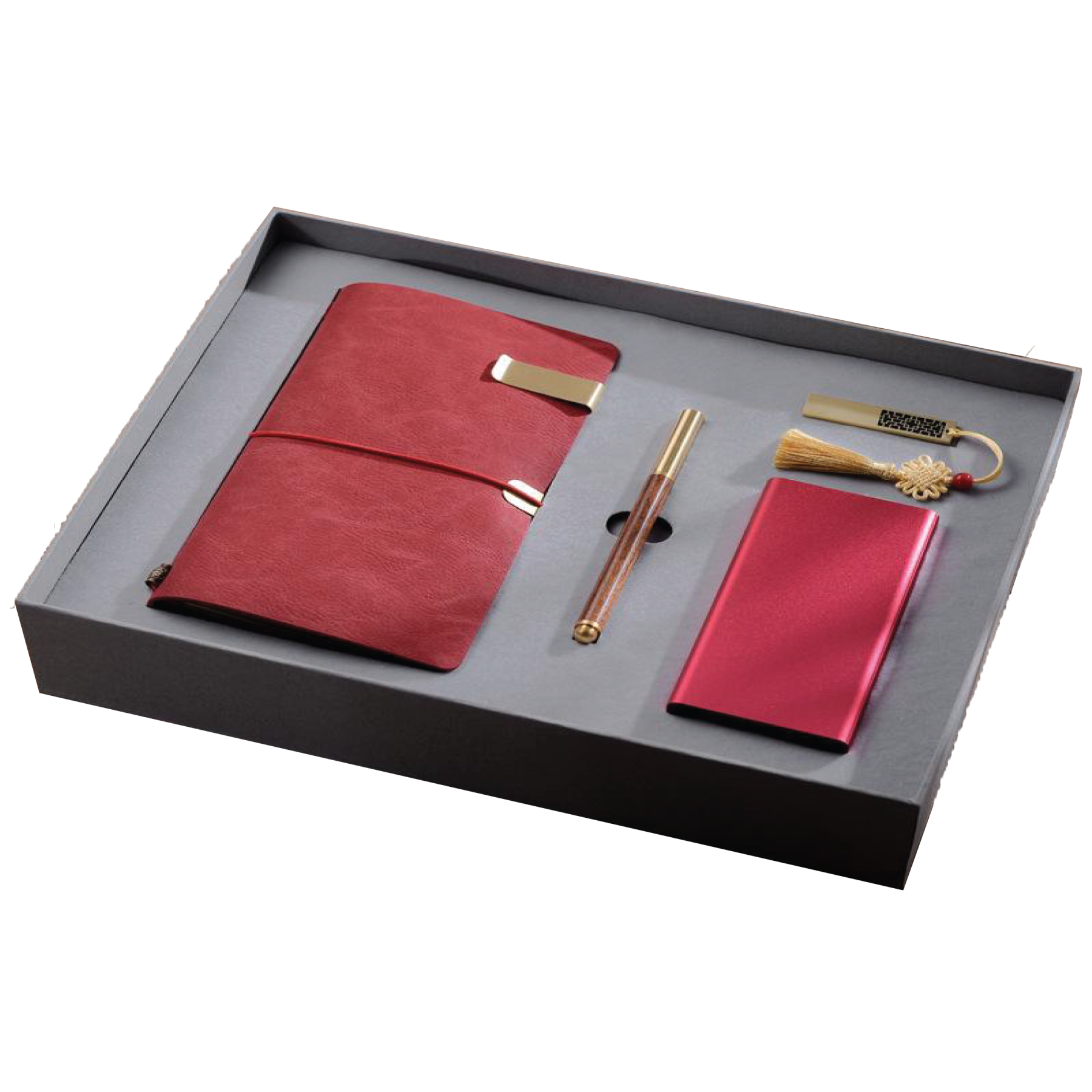 Gift Box 4 in 1 Notebook + Pen + USB drive + Powerbank
