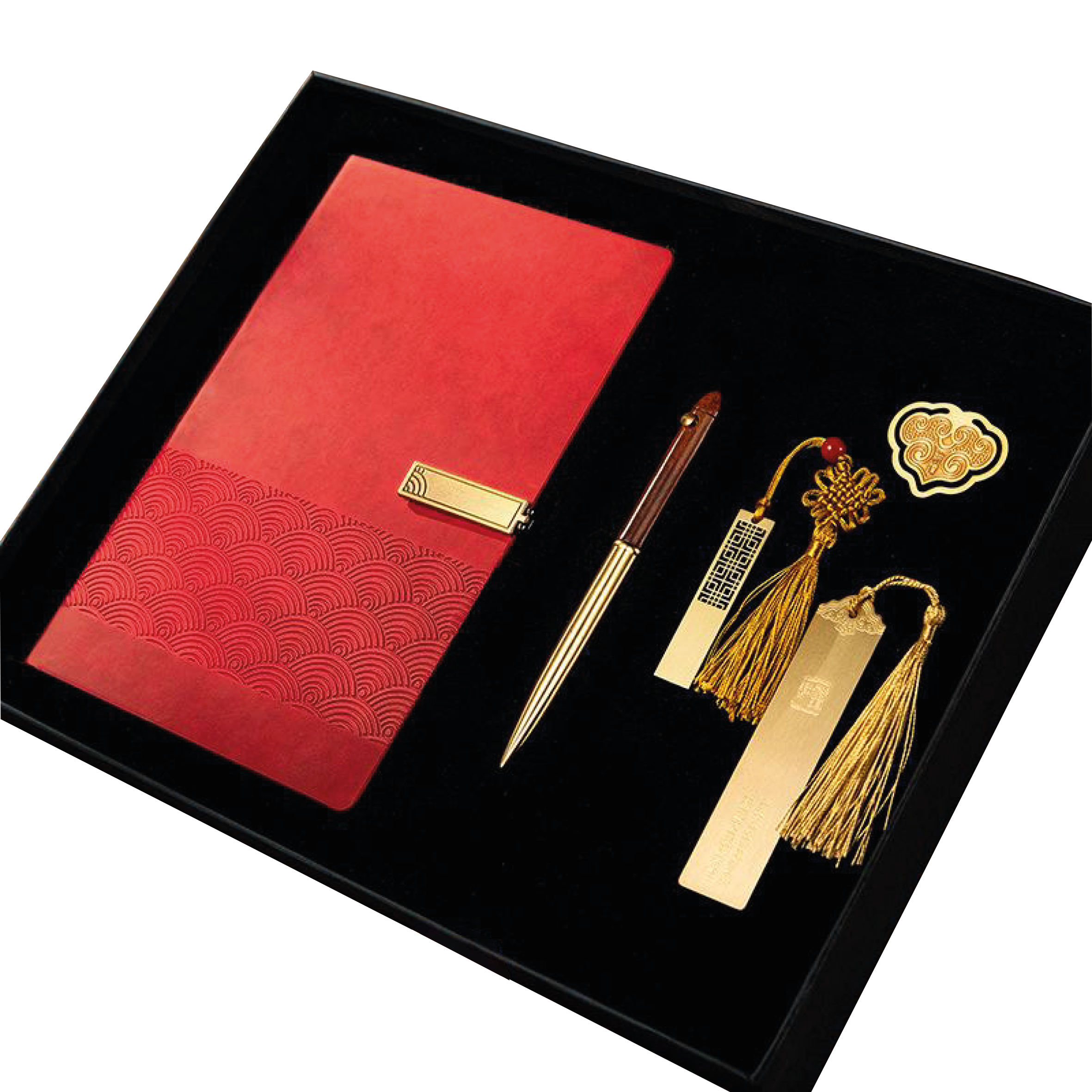 Gift Box 5 in 1 Notebook + Pen + USB drive + Small and Big Bookmark