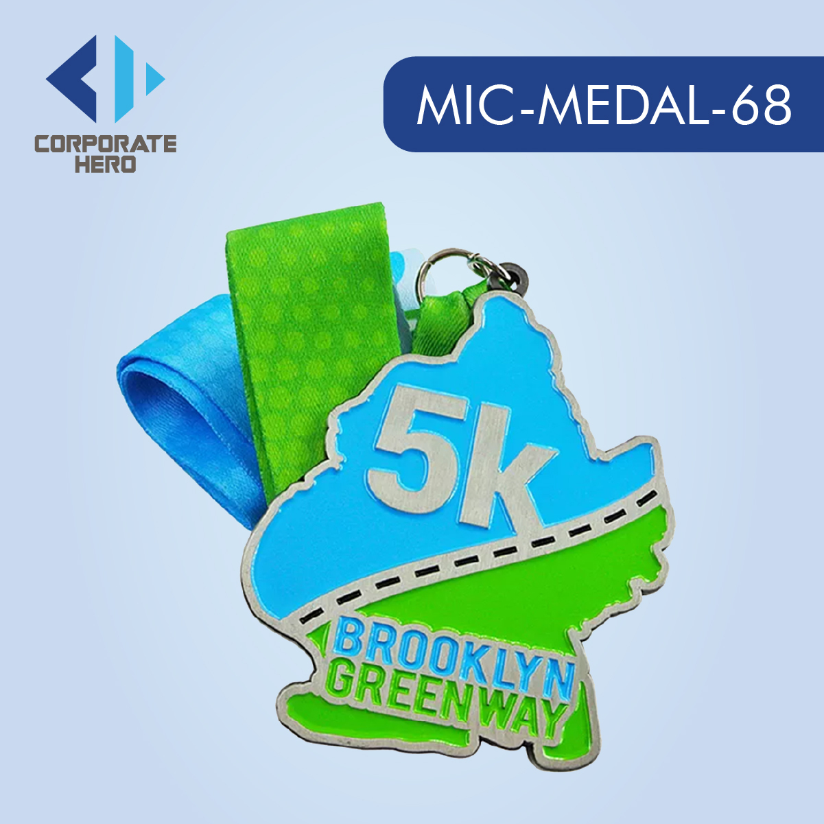 5K Track and Field Running Challenge Medal Custom Personalized