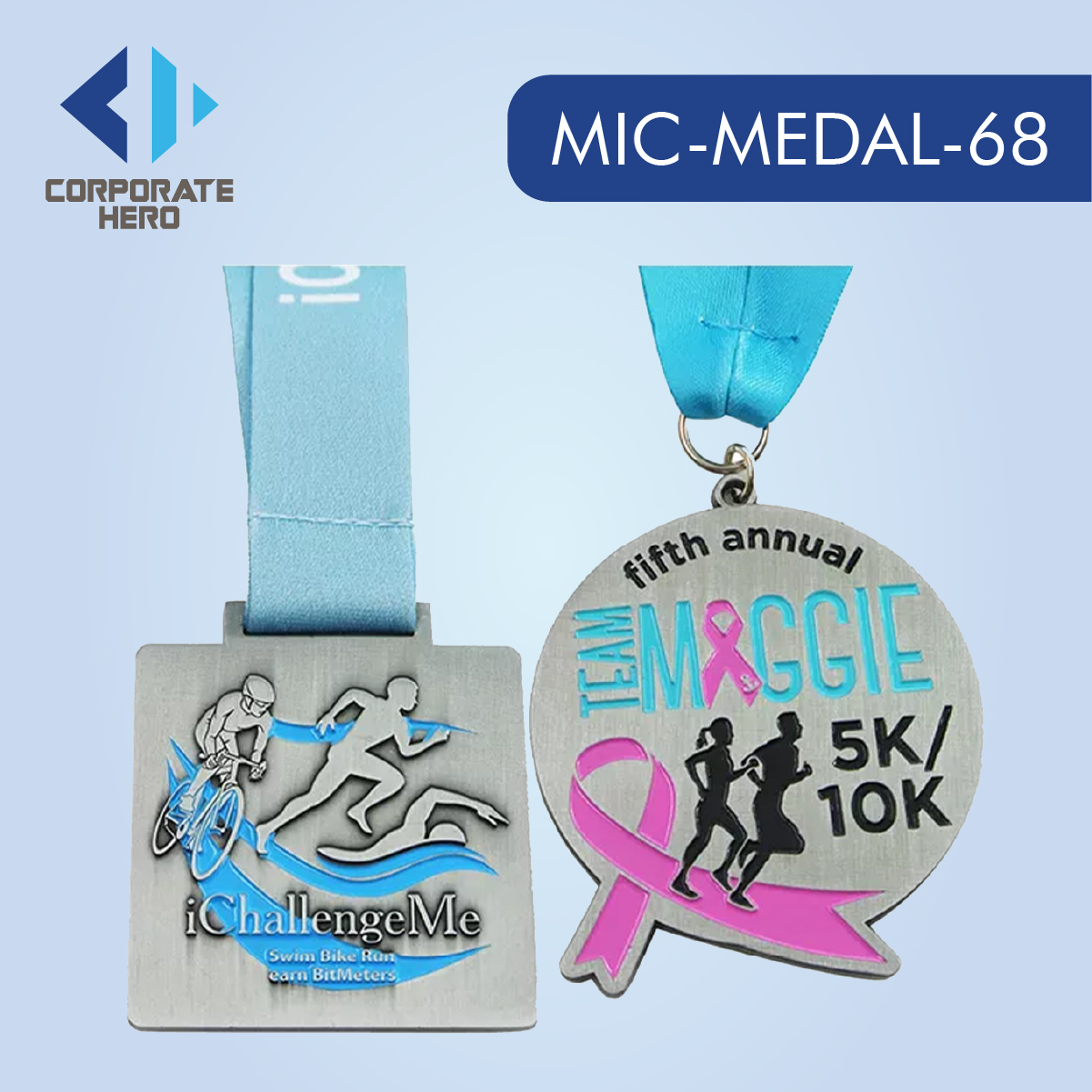 5K Track and Field Running Challenge Medal Custom Personalized
