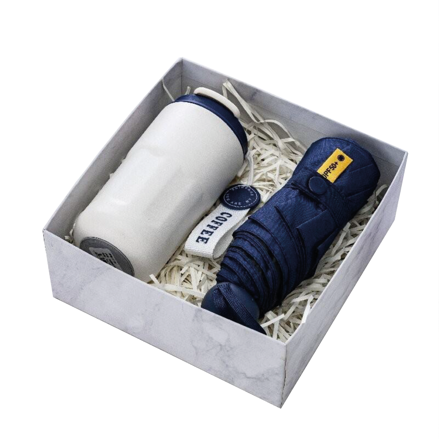 Gift Box 2 in 1  Coffee Flask + Mini Umbrella