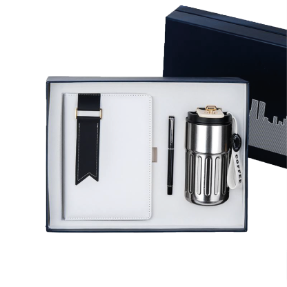 Gift Box 3 in 1 Notebook + Pen + Metal Flask