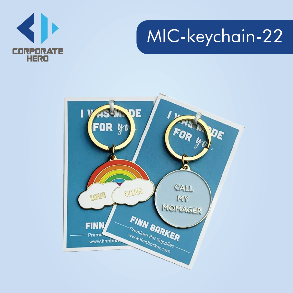 Metal Enamel Heart Keychain Custom Personalized