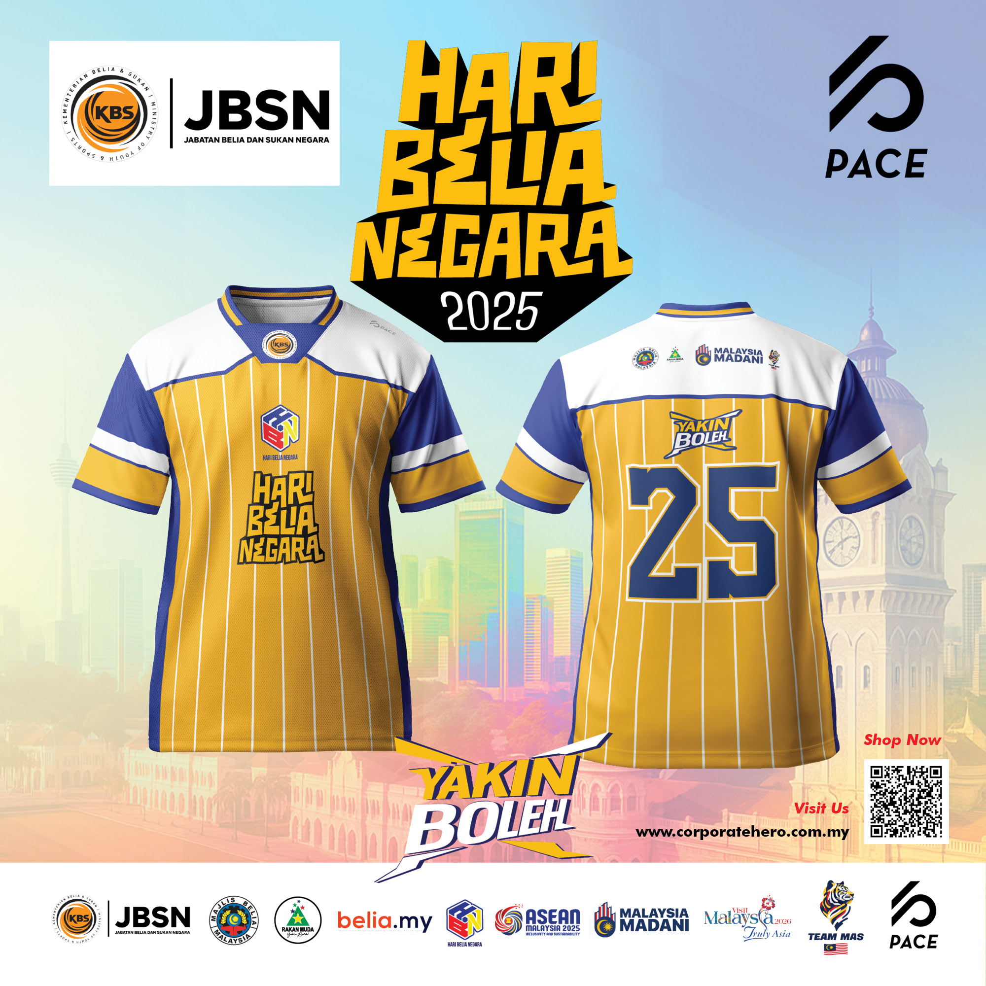 HARI BELIA NEGARA`25 Yakin Boleh KBS NFL Jersey - Short Sleeve