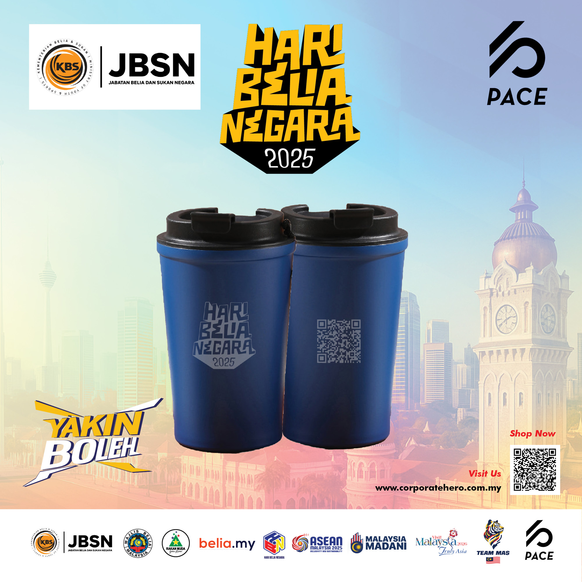 HARI BELIA NEGARA`25 Yakin Boleh KBS Thermal Mug