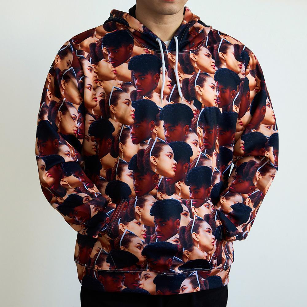 Custom Face Couples Hoodie Casual Printed Photo Hoodie For Boyfriend - MyFacepajamasAU