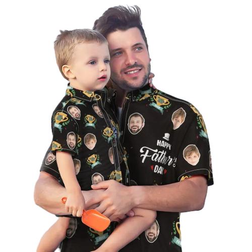 Custom Photo Hawaiian Shirt Personalised Face Hawaiian Shirt Gift Father's Day Gift - Best Dad Ever