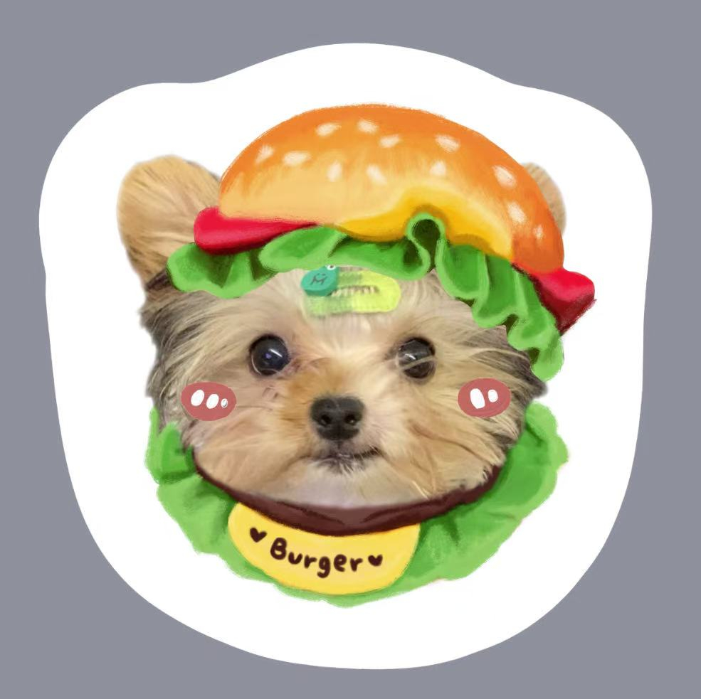 Plush Hamburger Pet Pillow - Cuddle Up with a Cute Foodie Friend for Kids & Adults Custom Pet Face Pillow - MyFacepajamasAU