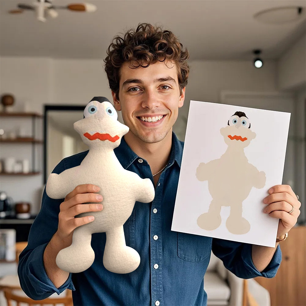Turn Drawings into Personalised Plushies Custom Photo-to-Plush Replicas for One-of-a-Kind Kids' Gifts