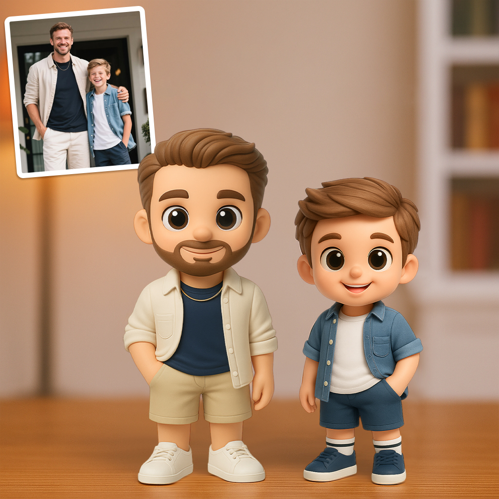 Personalized 3D Action Figure Father's Day Gifts Turn Your Photo into a Unique Gift for Father - MyFacepajamasAU