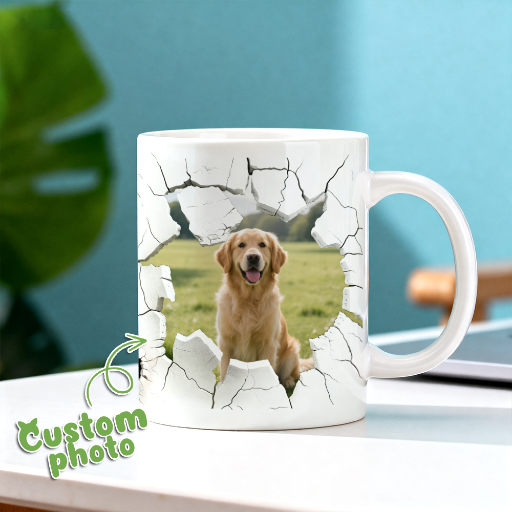 Custom Dog Cat Photo With 3D Inflated Mug Personalized Gift - MyFacepajamasAU