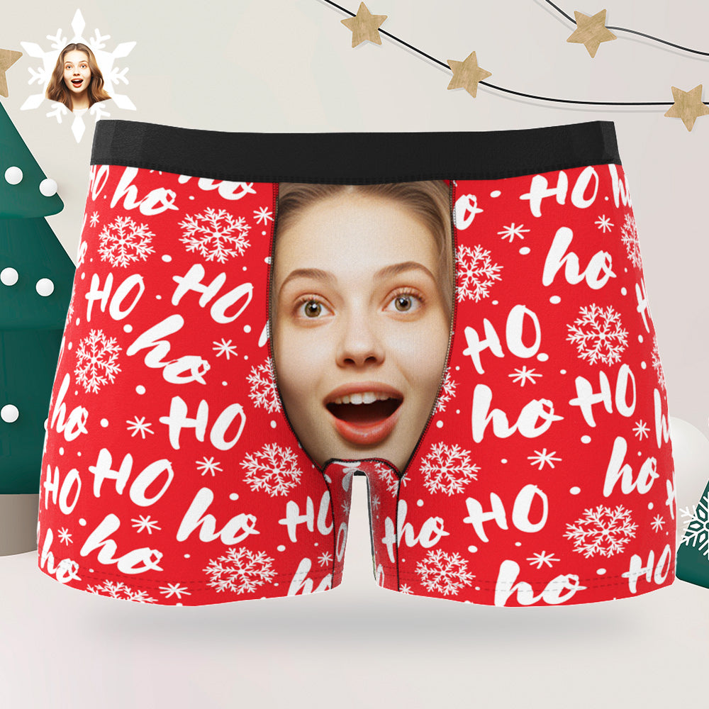 Christmas Men's Boxer Briefs Custom Briefs Gift for Him Funny Christmas Boxers