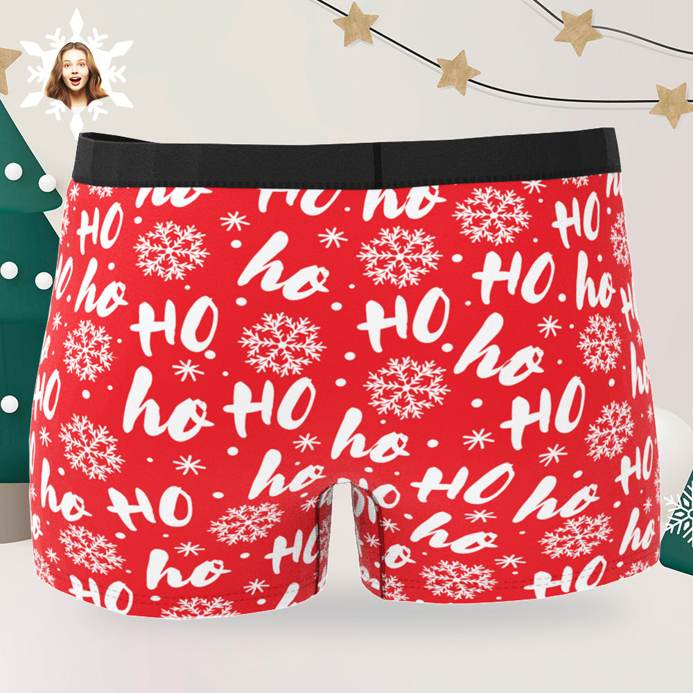 Christmas Men's Boxer Briefs Custom Briefs Gift for Him Funny Christmas Boxers