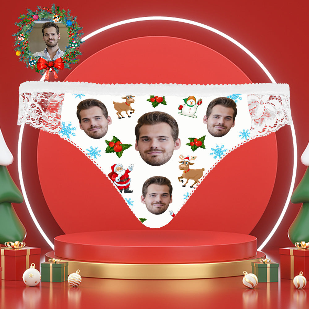 Custom Face Lace Panties Personalised Sexy Women Underwear Christmas Gifts - MyFaceSocksAu
