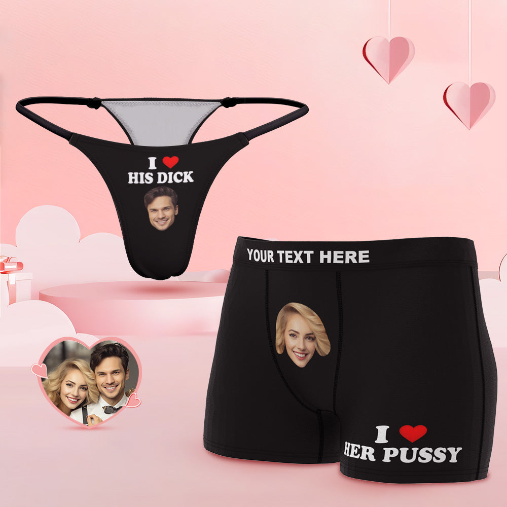 Custom Face Couple Underwear Love Your Body Personalised Underwear Valentine's Day Gift - MyFacepajamasAU