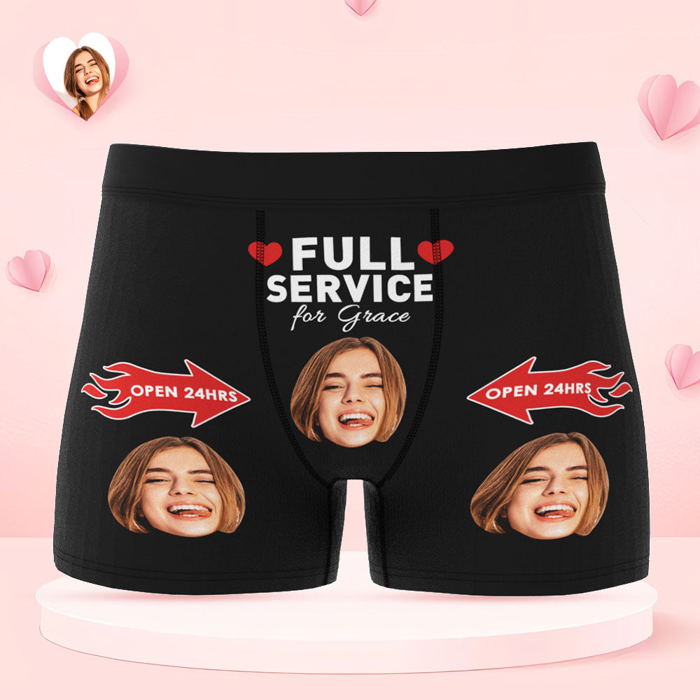 Custom Face Underwear Personalised Name Boxer Briefs and Panties OPEN 24HRS Valentine's Day Gifts for Couple - MyFacepajamasAU