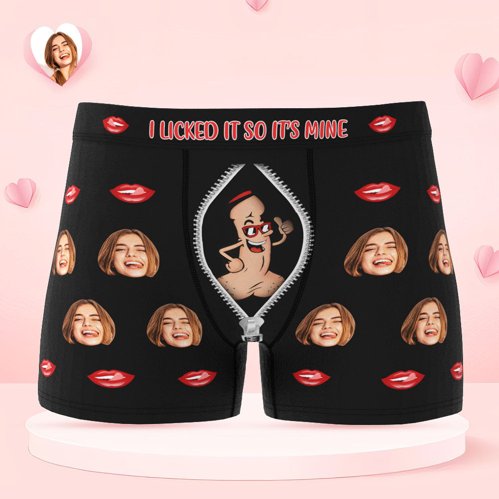 Custom Face Underwear Personalised Boxer Briefs and Panties I SUCKED IT SO IT'S MINE Valentine's Day Gifts for Couple - MyFacepajamasAU