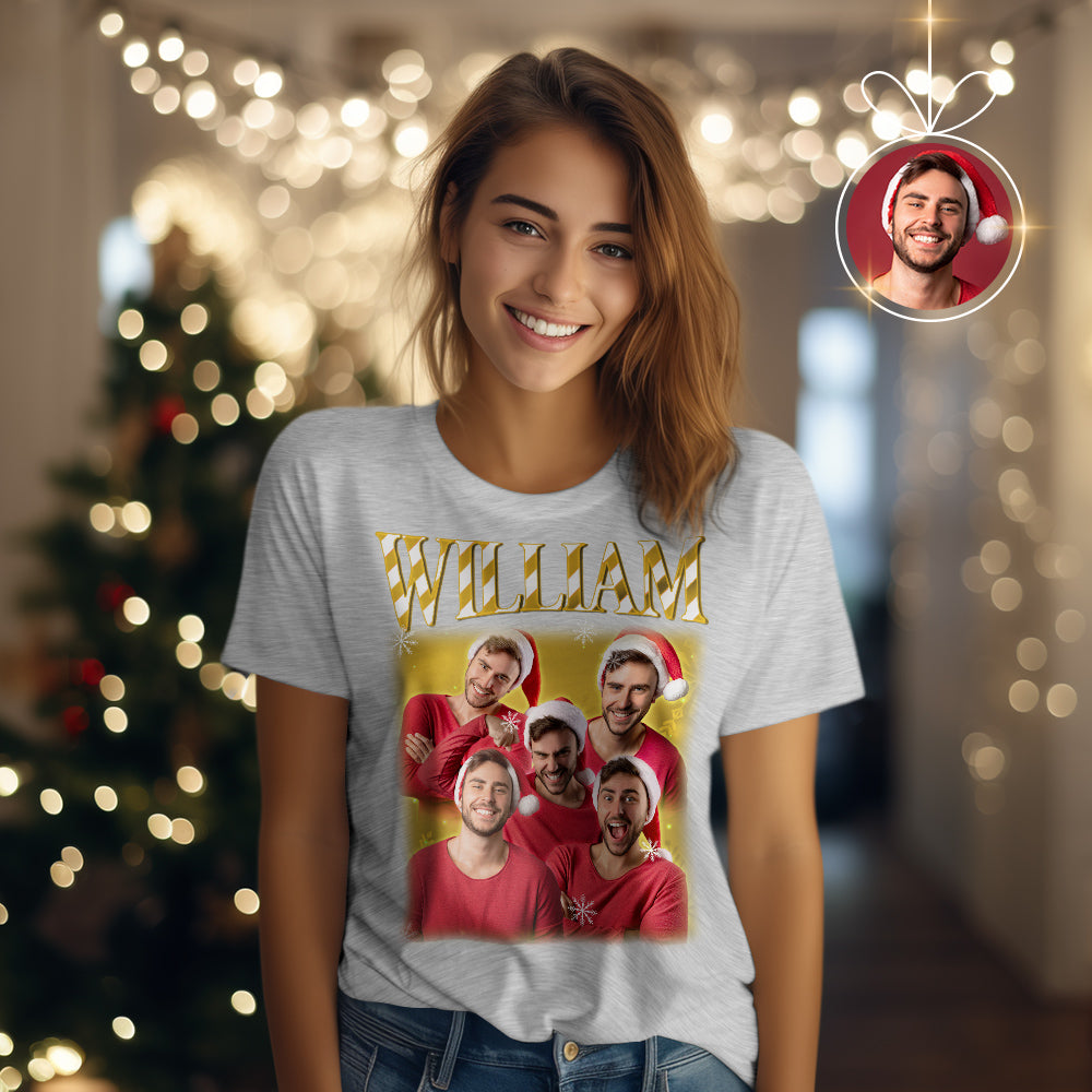 Custom Photo Vintage Tee personalised Name and Photo T-shirt