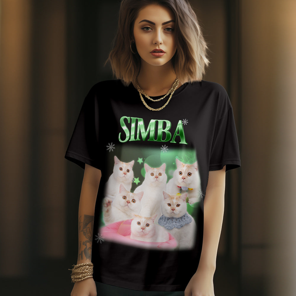 personalised Photo Vintage Tee Custom Name and Photo T-Shirt Vintage Couple T-shirt