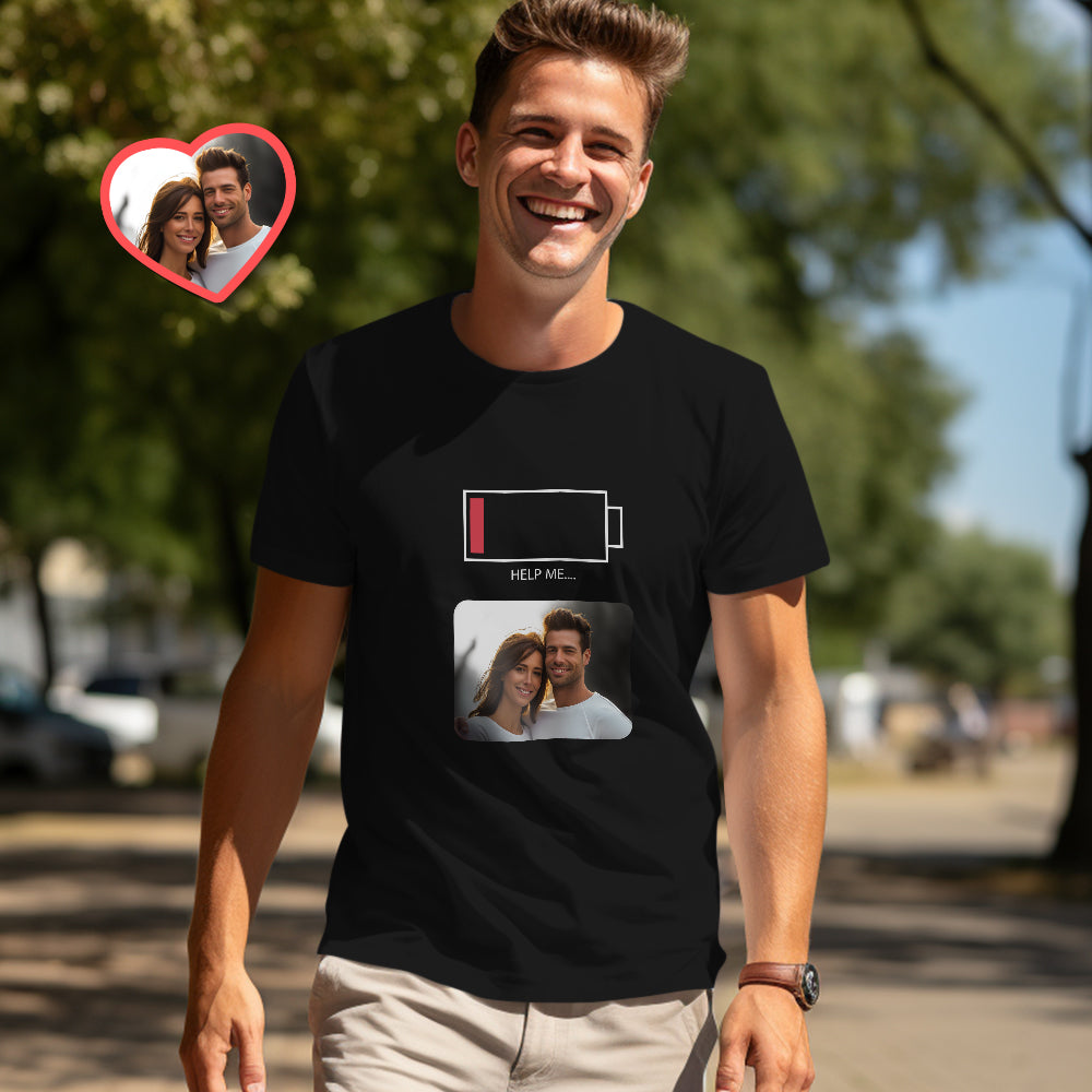 Custom Couple Matching T-shirts HELP ME Personalized Matching Couple Shirts Valentine's Day Gift - MyFacepajamasAU