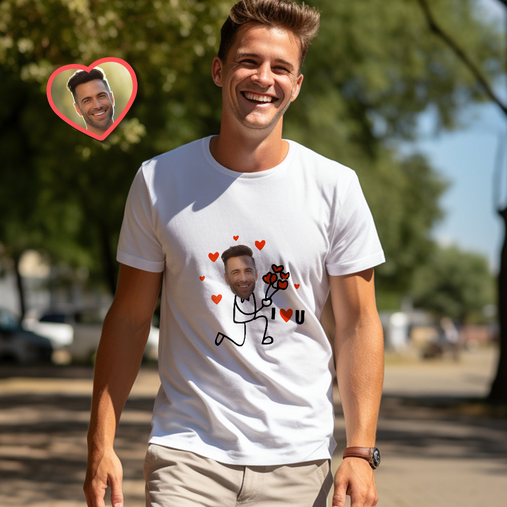 Custom Couple Matching T-shirts I Love You Too Personalized Matching Couple Shirts Valentine's Day Gift - MyFacepajamasAU