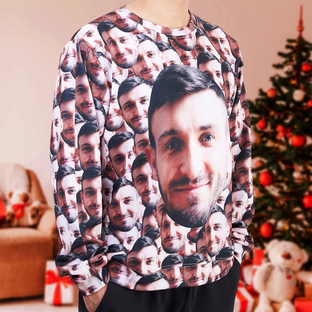 Christmas Gift Custom Crewneck Sweatshirt with Face Personalized Sweatshirt - MyFacepajamasAU