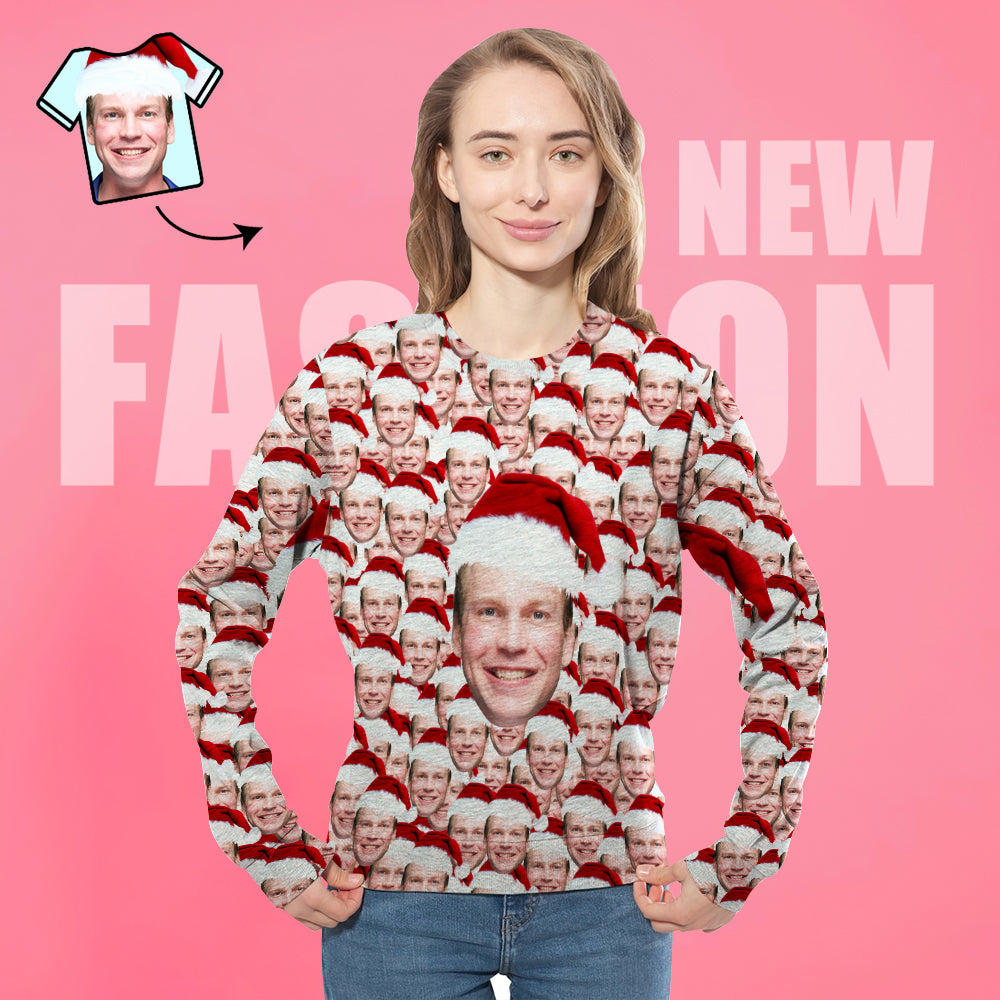 Custom Face Crewneck Sweatshirt Personalized Sweatshirt for Gift - MyFacepajamasAU