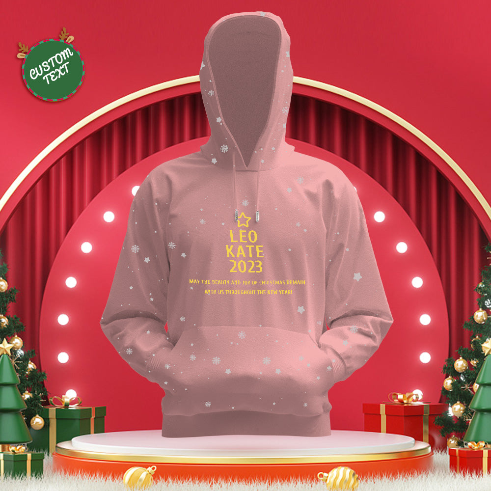 Custom Family Names Christmas Tree Hoodies Personalized Sweatshirts Christmas Day Gifts - MyFacepajamasAU