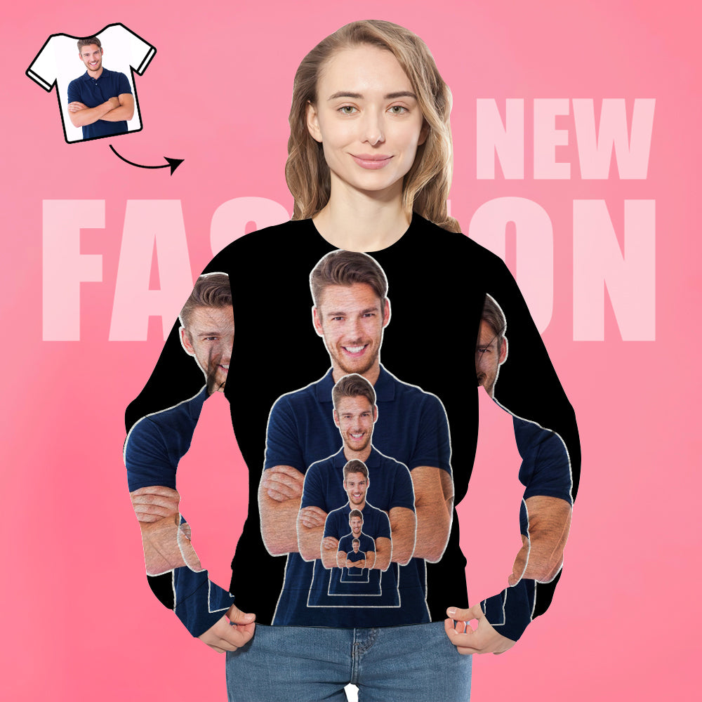 Custom Hoodie with Photo Men's All Over Print Sweatshirt Design Your Own Hoodie - MyFacepajamasAU