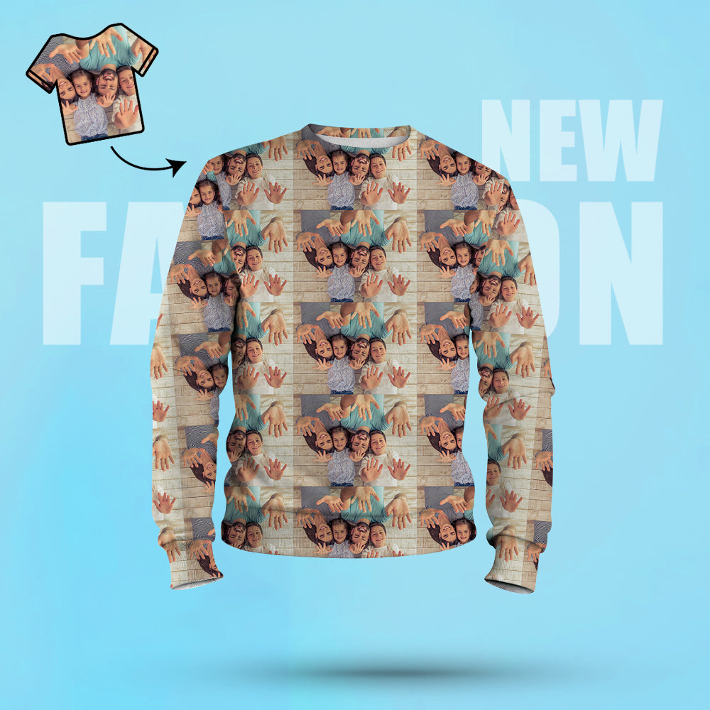 Custom Hoodies with Picture Custom Sweatshirts Personalized Hoodies for Family Gift - MyFacepajamasAU