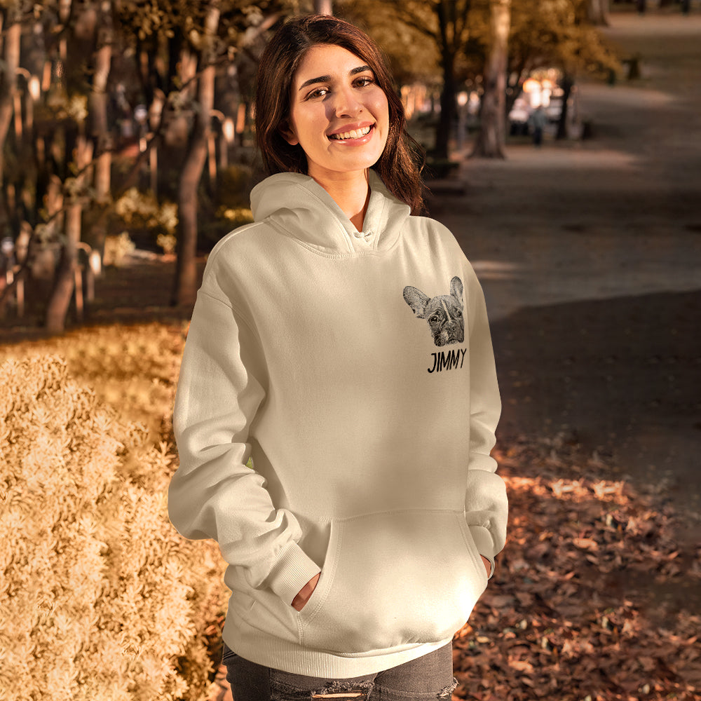 Personalized Pet Portrait Hoodie Custom Pet Sweatshirt Gift for Pet Lovers - MyFacepajamasAU