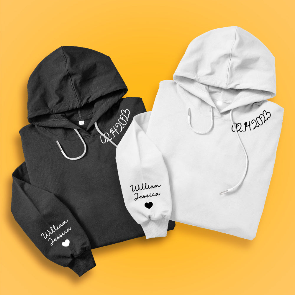 Personalized Sweatshirt Custom Text Long Sleeve Hoodie Gifts for Her - MyFacepajamasAU