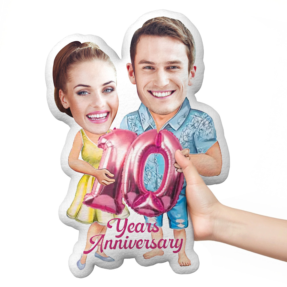 Custom Anniversary Pillow Personalised Face and Years Best Anniversary Gift for Couples & Friends - MyFacepajamasAU