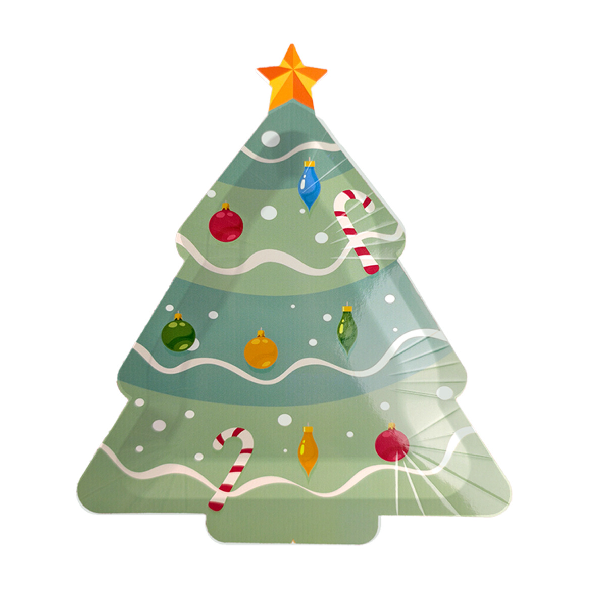 Christmas Tree Shaped Paper Plates - Party Dishes & Decor Set - MyFacepajamasAU