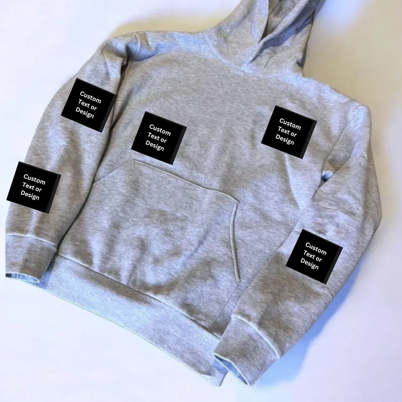 Custom Logo Hoodie 5 Spot Logo Hoodie Any Logo (Sports Team,Collage,etc) - MyFacepajamasAU