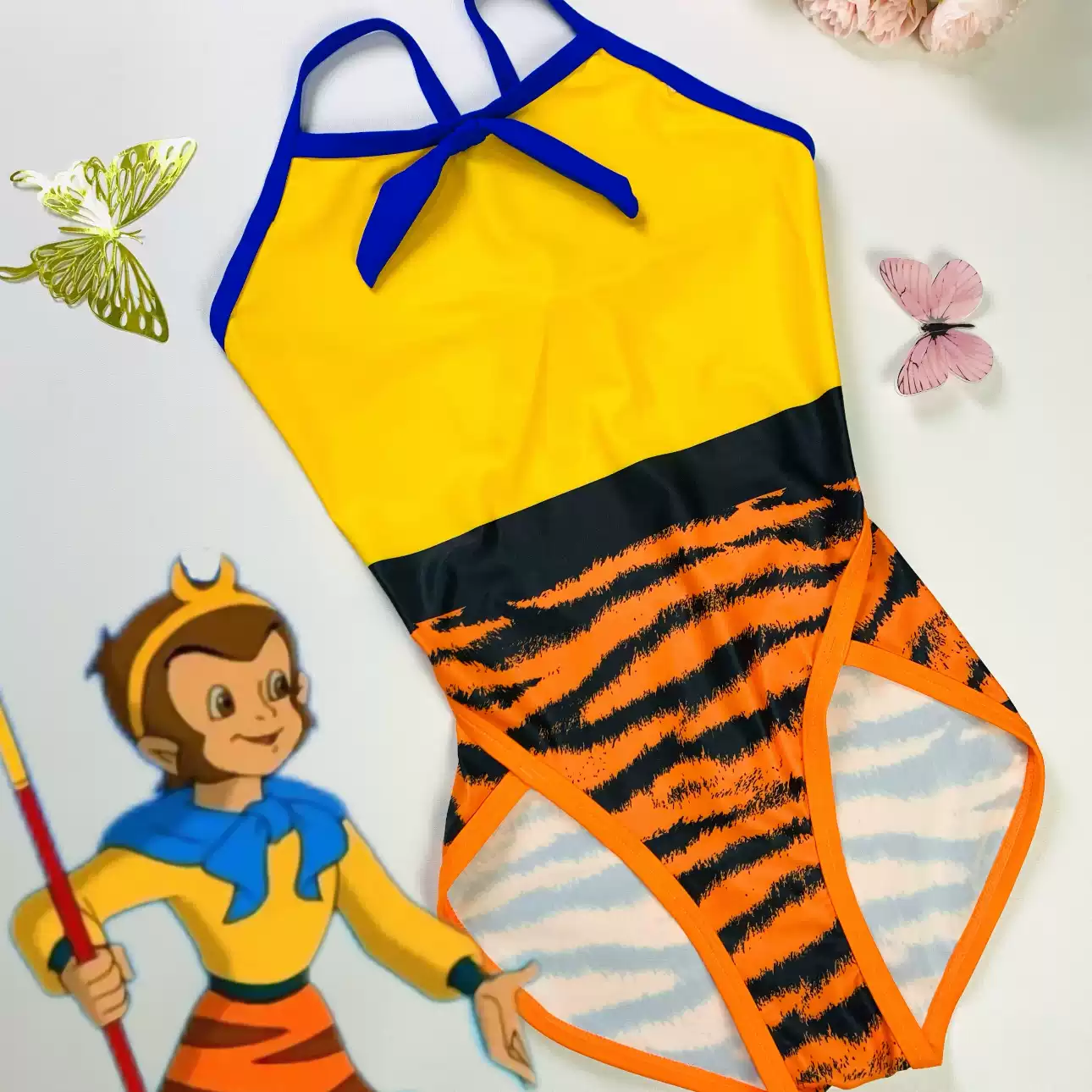 "Monkey King Competitive Swimwear" - Sun Wukong Inspired High-Performance Swimsuit for Adults, Stylish & Unique