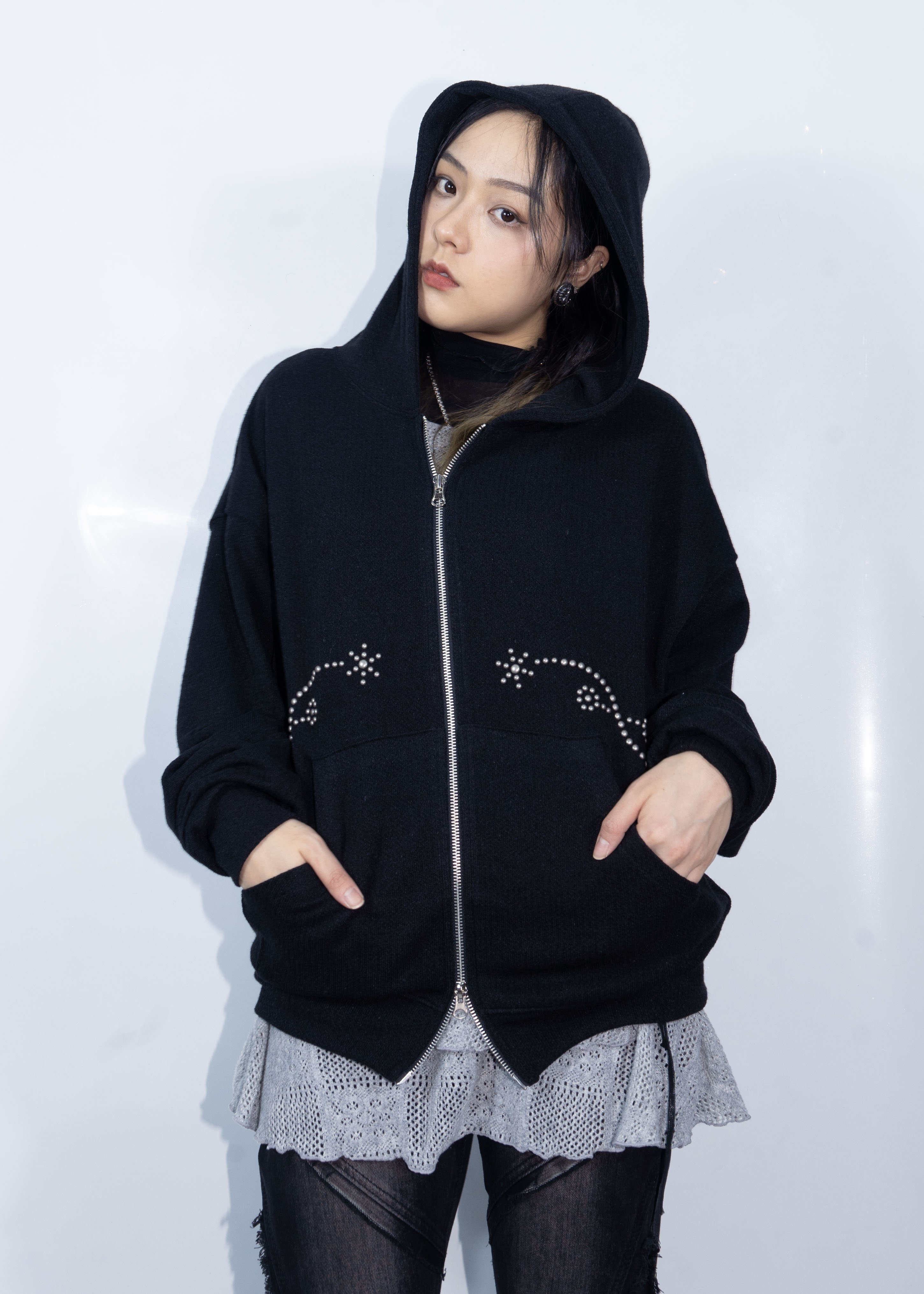 Plain Y2K Zipper Jacket