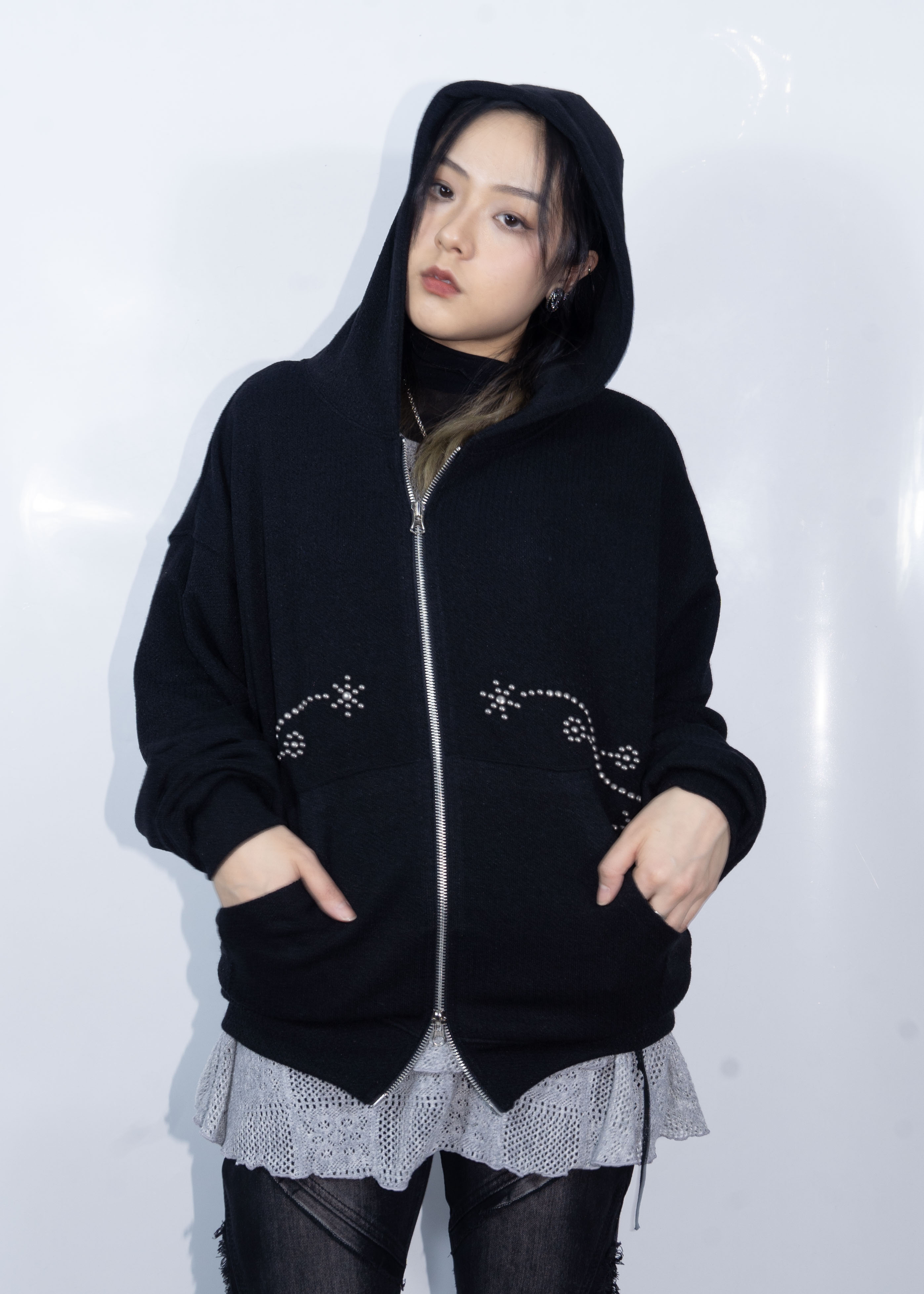 Plain Y2K Zipper Jacket
