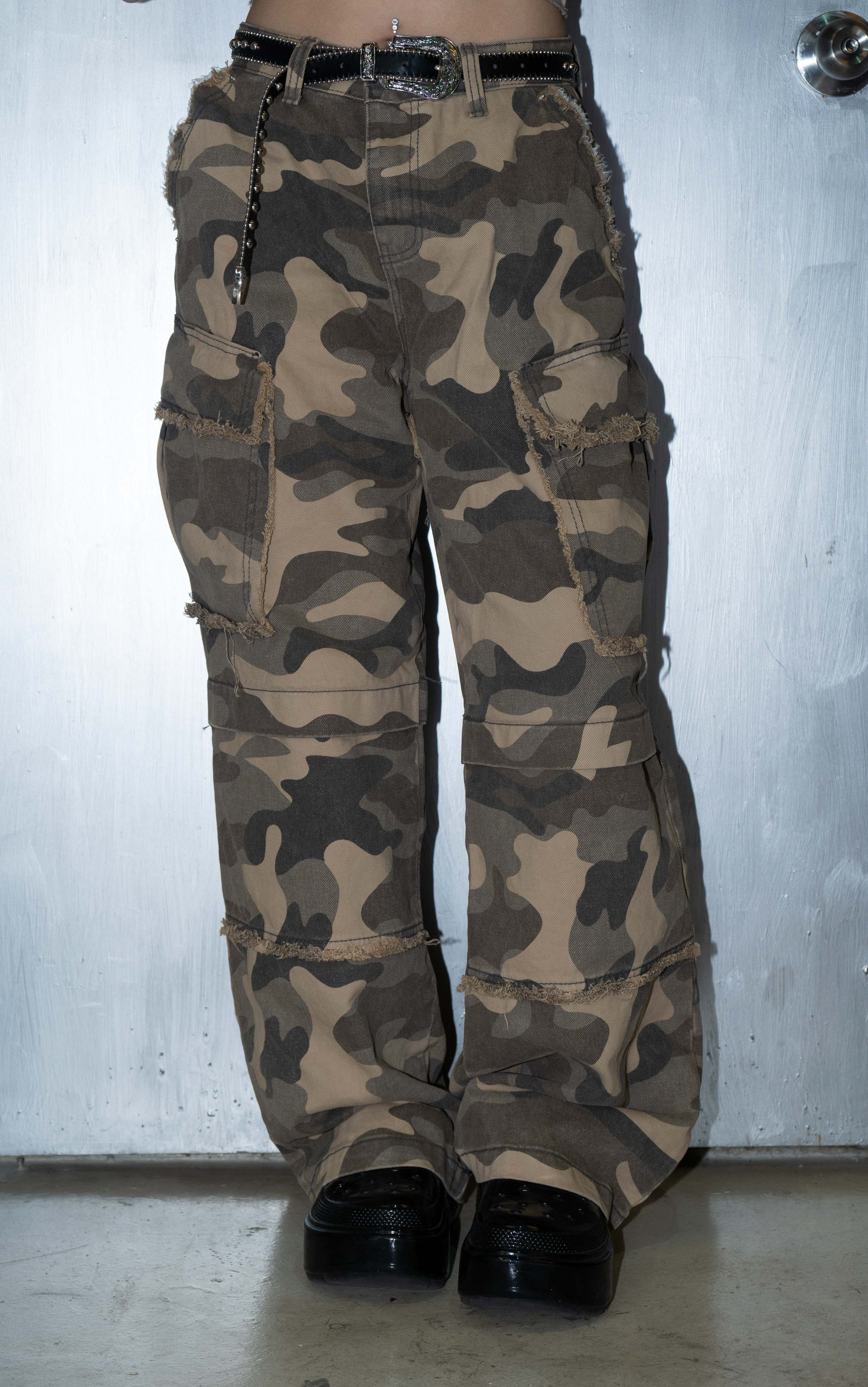 「 ✦CAMOUFLAGE FLUFFY JEANS✦ 」